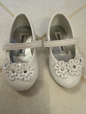 Rachel Kids White Floral Mary Jane Toddler Shoes, 5M
